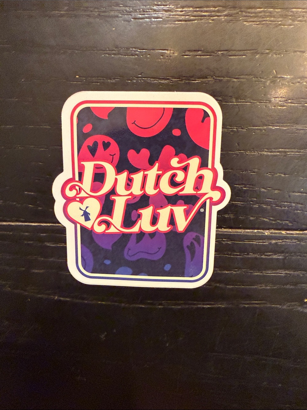 Dutch Bros Pink and Purple "Dutch Luv" Sticker
